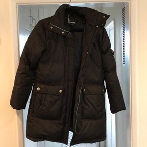 DKNY Puffer Coat - Black, Faux Fur Hood, Medium